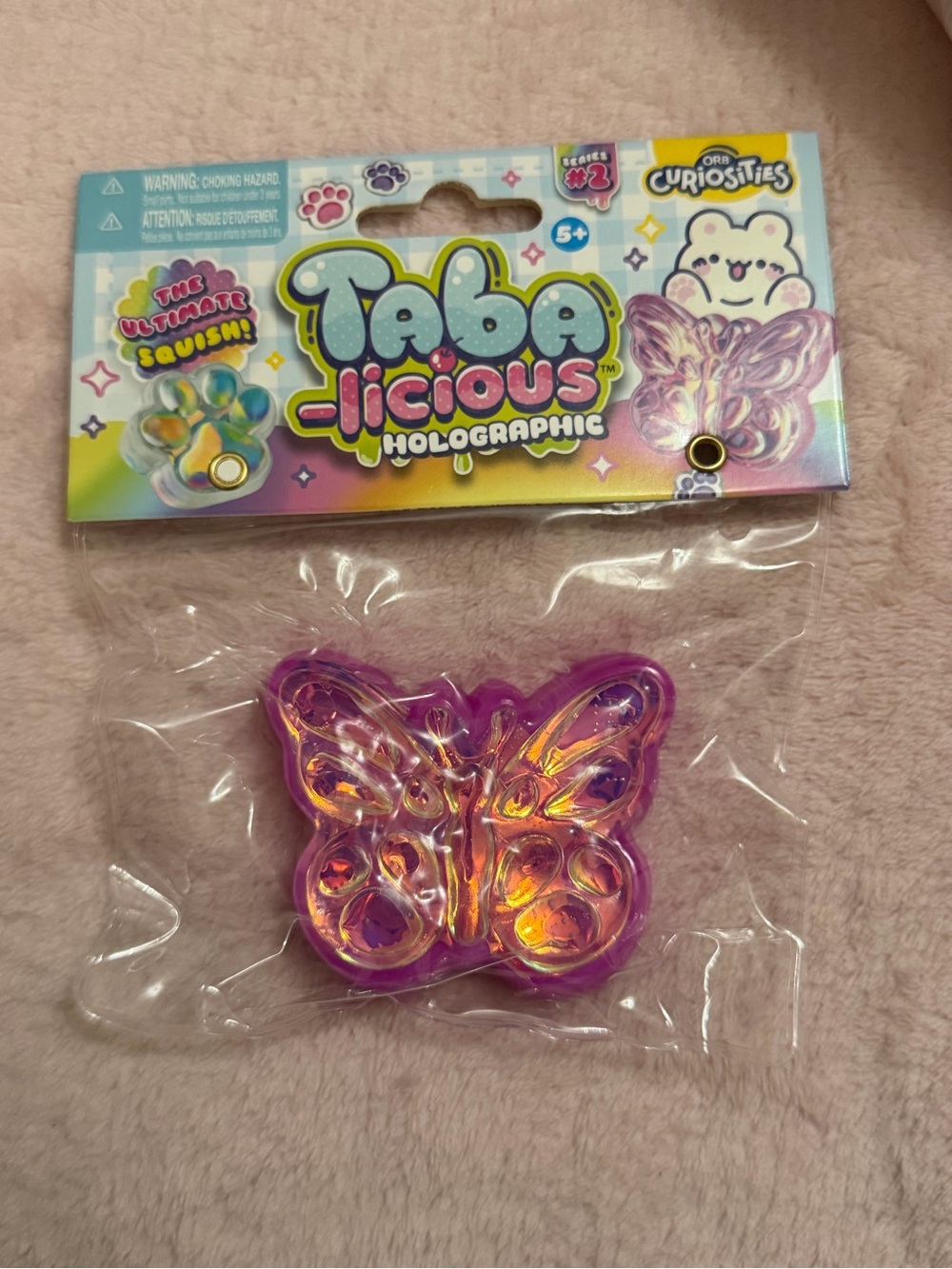 Tabalicious Holographic Butterfly Taba Squishy